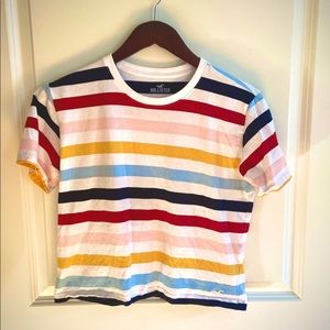 Hollister Slightly Cropped Stripe T-Shirt